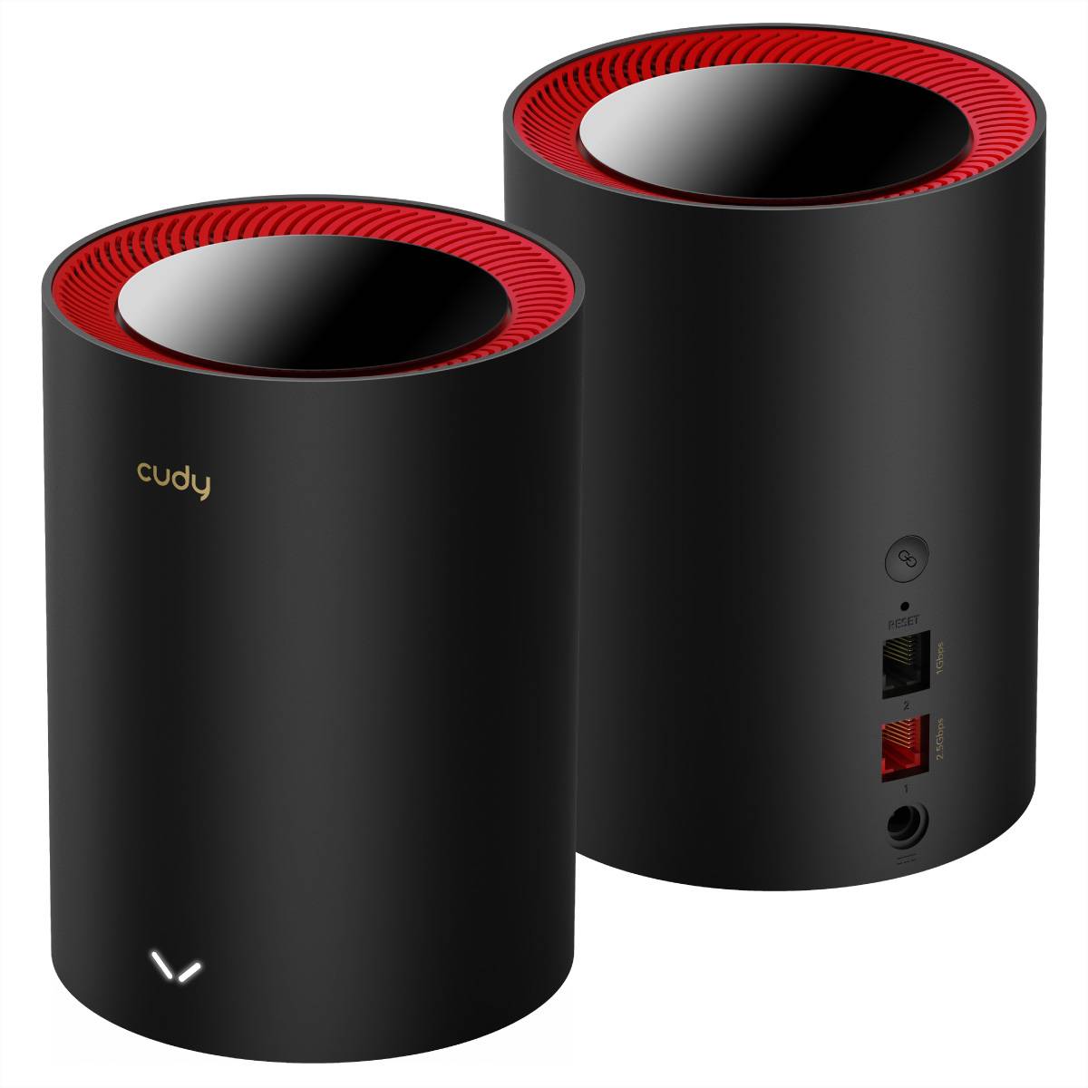 M3000 2-Pack Dual-band 2.4 GHz 5 Wi-Fi 6 802.11ax Black Red 1