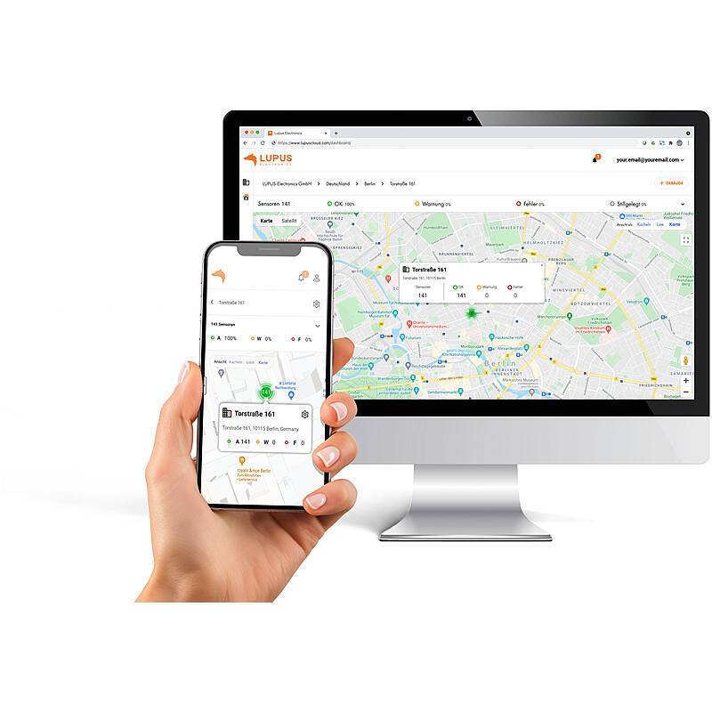 LUPUS - 14002 - Temperatur und Feuchtigkeitssensor, Temperatursensor, Feuchtigkeitssensor | Einsatzgebiet:Innenbereich,