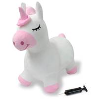 JAMARA - Hüpftier Einhorn mit Plüschbezug und Pumpe