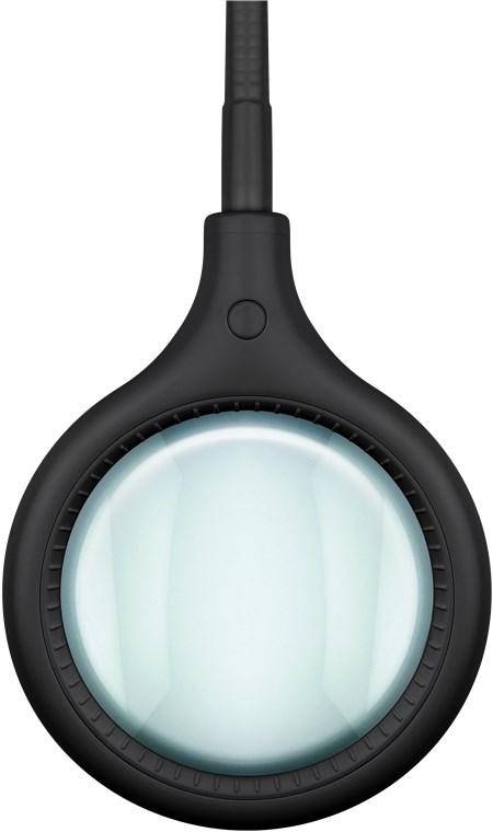 Kaltlicht LED Klemm Lupenleuchte mit 30 SMD LEDs und flexiblem Schwanenhals, 6W, schwarz