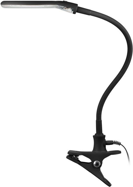 Kaltlicht LED Klemm Lupenleuchte mit 30 SMD LEDs und flexiblem Schwanenhals, 6W, schwarz
