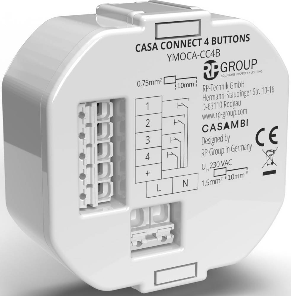RP-Technik Casambi-Tastermodul YMOCA-CC4B-LR