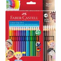 Buntstift Colour GRIP - 24er Promotionset - 18 Buntstifte und 6 Buntstifte in Hau.