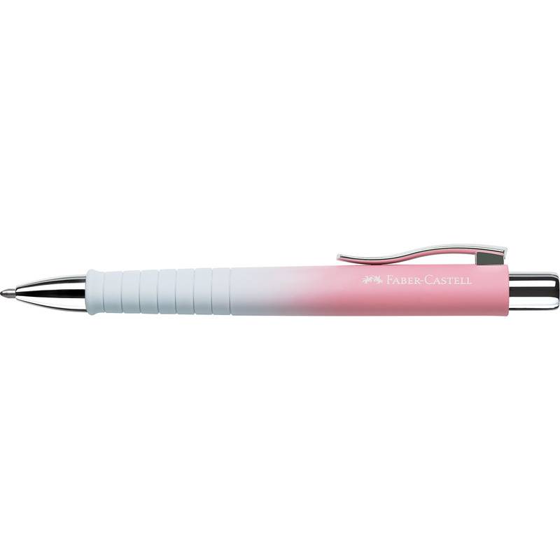 FABER-CASTELL Druckkugelschreiber POLY BALL, weiß / rosa