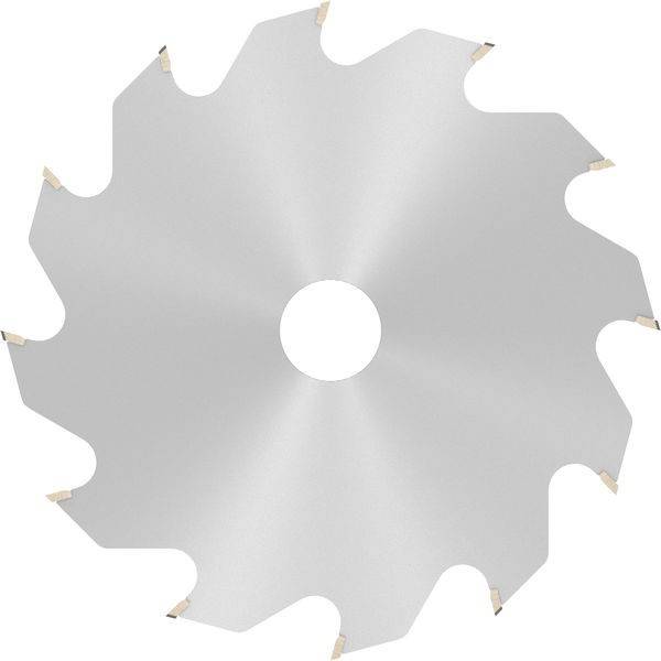 Eine Kreissägeblatt mit mehreren scharfen Zähnen, das zum Schneiden von Materialien wie Holz oder Metall verwendet wird.