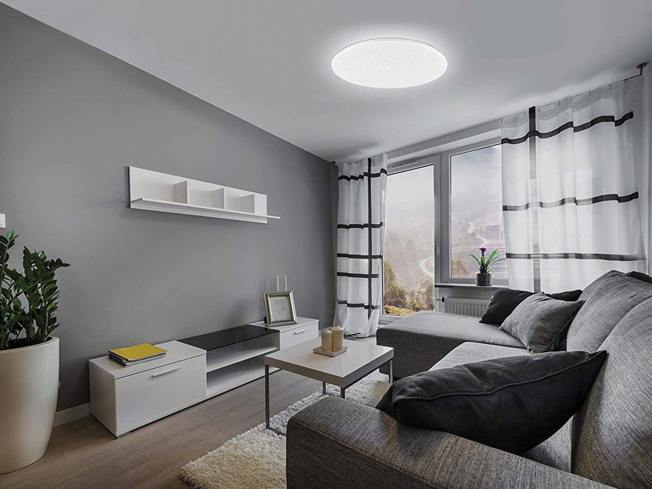 EGLO LED-Deckenleuchte POGLIOLA-S, 36W, 3550 lm, 4000K, 490 mm, Kristalleffekt