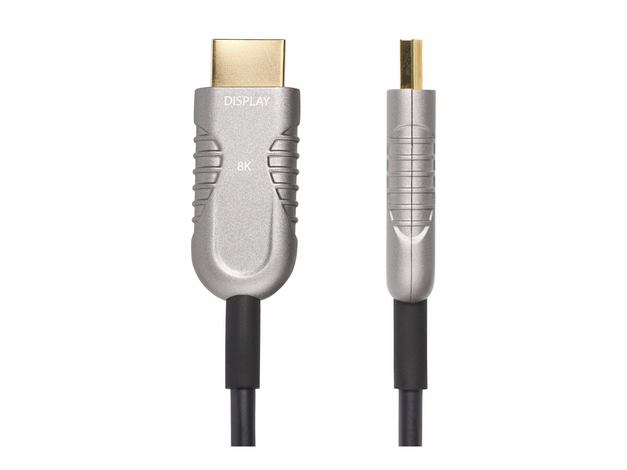 StarTech.com 50ft (15.2m) HDMI 2.1 Hybrid Active Optical Cable (AOC)