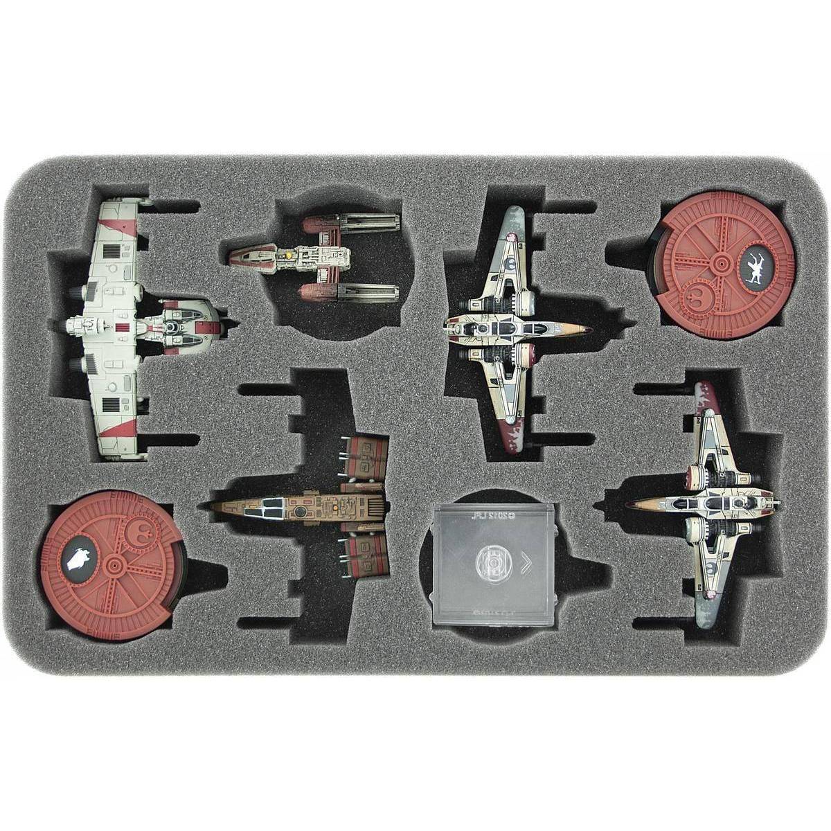 HSGA035BO - Schaumstoffeinlage für Star Wars X-WING 4 x ARC-170 oder K-Wing und Zubehör