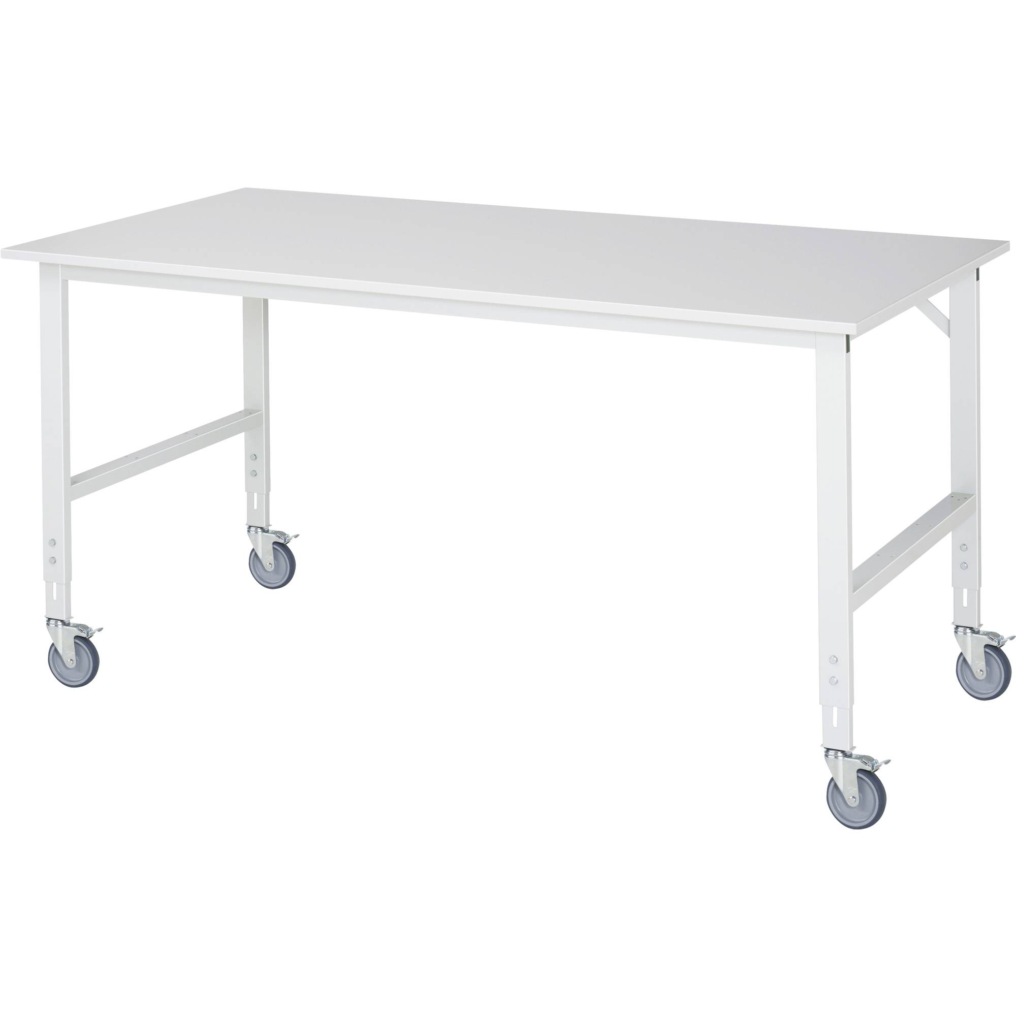 RAU Arbeitstisch 2000x1000x910-1230 fahrbar M-Platte 22mm l.gr
