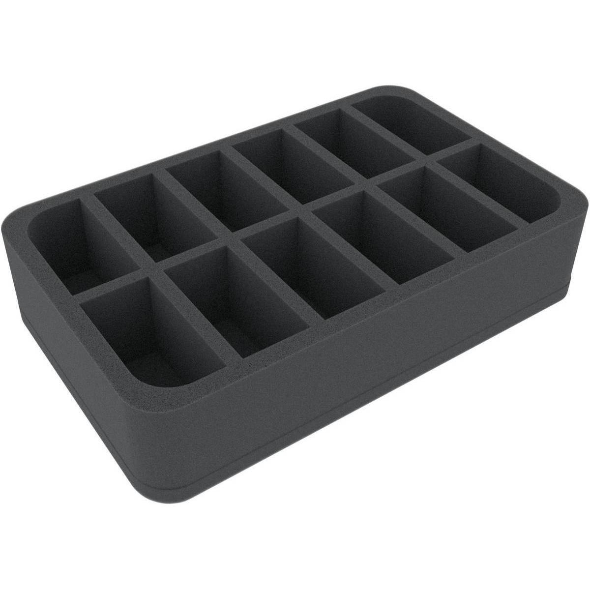HSMECP060BO - 60 mm Half-Size Schaumstoffeinlage mit 12 Fächern
