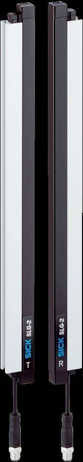 Eine Nahaufnahme einer modernen, minimalistischen Tür mit einem schlanken schwarzen vertikalen Panel in der Mitte, umrahmt von hellen grauen Abschnitten auf beiden Seiten.