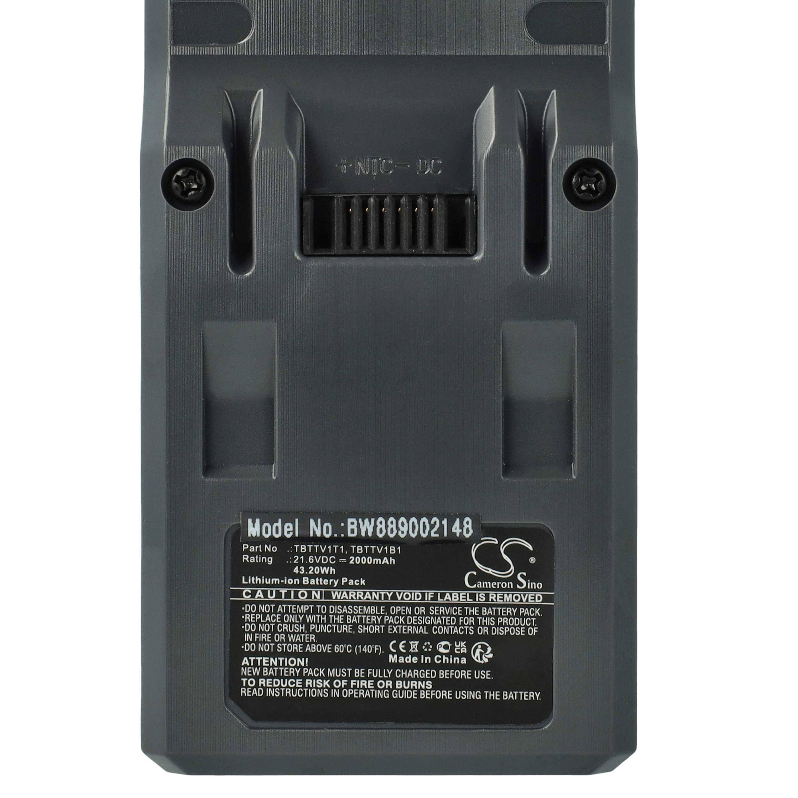 vhbw Akku Ersatz für TEK LPB-05 | für Staubsauger (2000 mAh, 21,6 V, Li-Ion)
