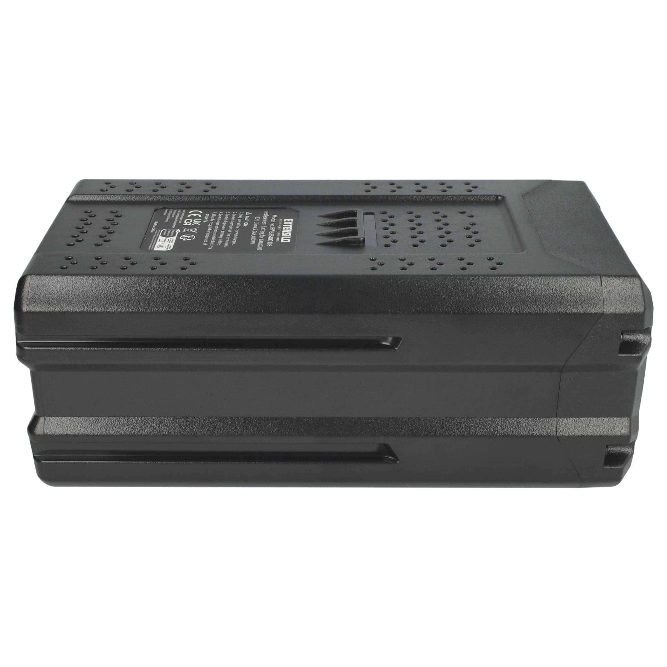 EXTENSILO 2x Akku kompatibel mit Greenworks GD80HT, GD80CS50, GD80LM46SP, GD80LM46SO Akku-Gartengerät Grasschere, Strauchschere (5Ah, 80V Li-Ion)