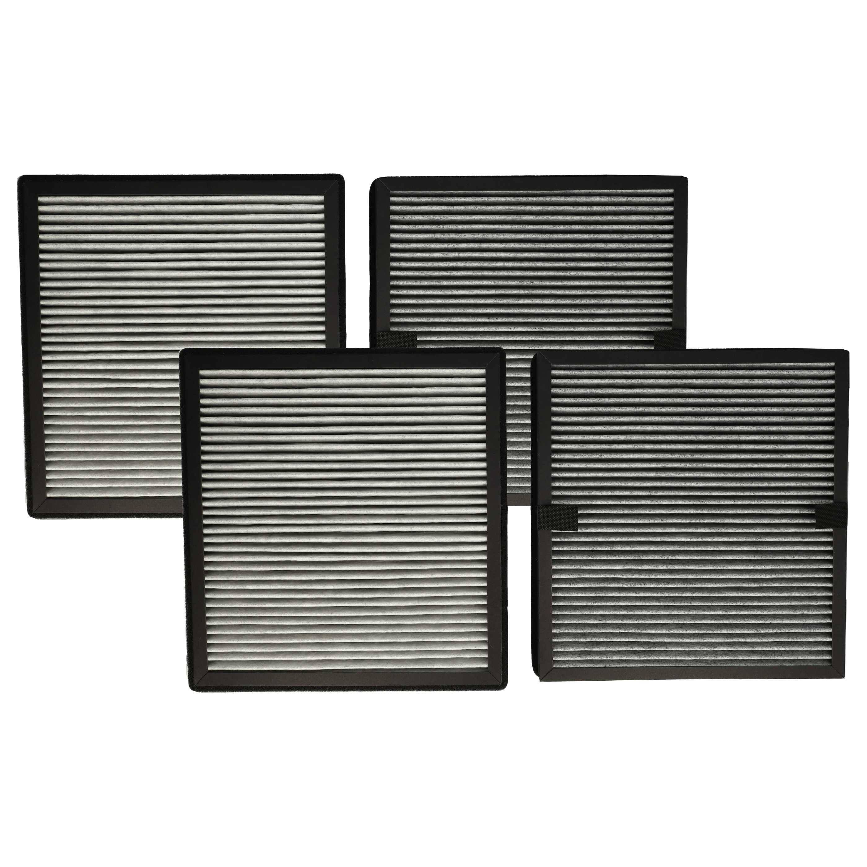 vhbw 4-teiliges Filter-Set Ersatz für Ideal 8734001 für Luftreiniger - HEPA-Filter, Aktivkohlefilter