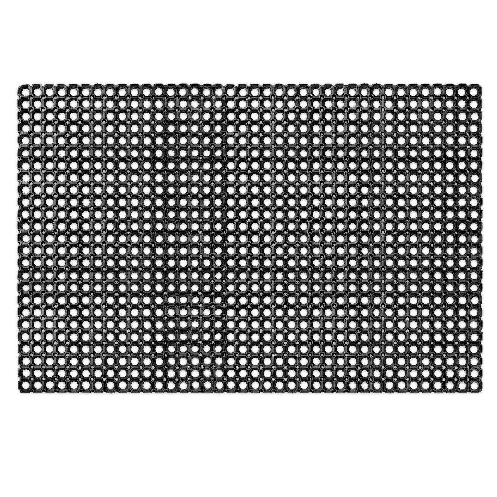 Ringgummimatte Fußabtreter Ringmatte Schwarz 100x150cm
