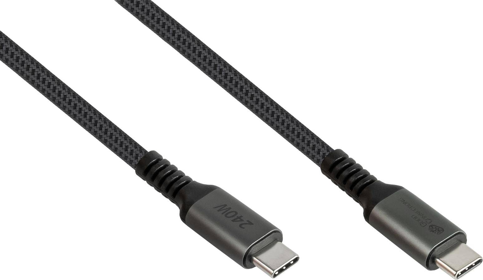 Good Connections USB 2.0 Lade- und Datenkabel 240W USB-C Stecker an anthrazit 1m