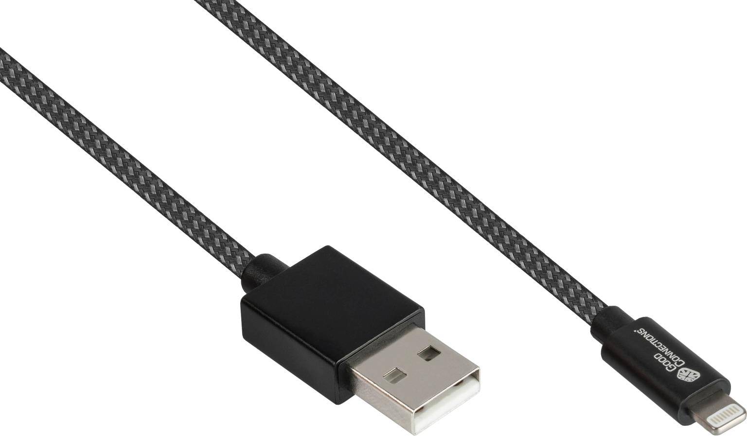 Good Connections USB 2.0 Lade- und Datenkabel für iPhone/iPad/iPod USB-A Stecker