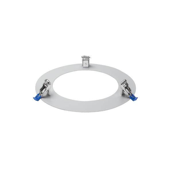 Eine runde Deckenleuchte-Montageklammer mit Clips für eine sichere Befestigung.