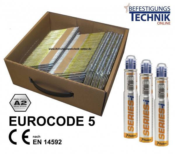 34° Streifennägel 2,8x75mm Ring rostfrei A2 3x Gas für Paslode IM90Ci IM90Xi IM100Ci IM100Xi 4,0M