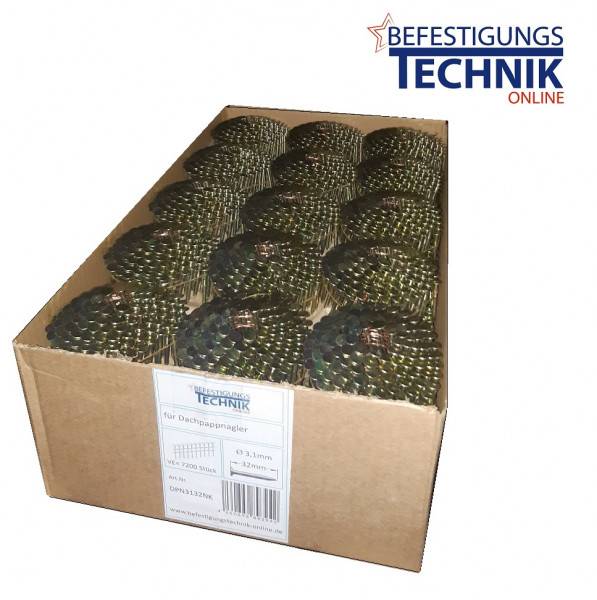 Dachpappnägel 3,1x32mm Ring feuerverzinkt für Dachpappnagler Prebena 4X-CNZ45 Makita AN454 Bostitch