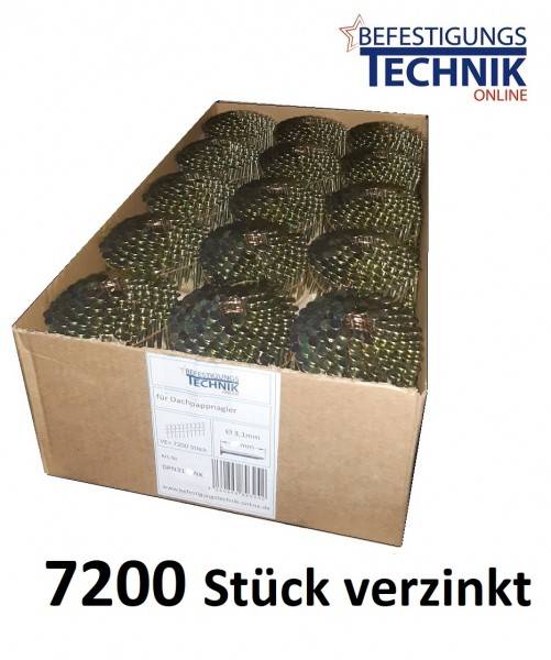 Dachpappnägel 3,1x25mm Glatt verzinkt für Dachpappnagler Bostitch Prebena Makita AN454 DeWalt