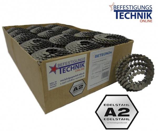 Dachpappnägel 3,1x25mm Ring rostfrei für Dachpappnagler Prebena Paslode Makita Haubold BeA 7,2M K