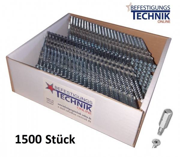 Schraub Anker Nägel TX25 4,0x48mm 34° papier für Nagler Hikoki NR3665DA W6Z Tjep KA-2 KA4060 1,5M