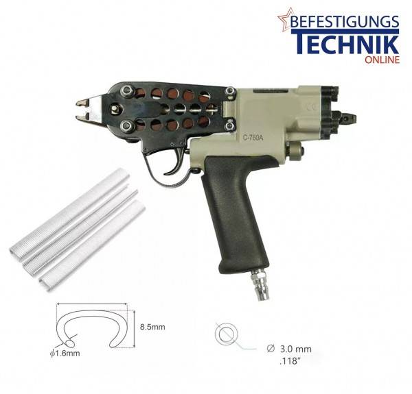BeTeOn24 C-760A 32mm Nase Ringzange für Bostitch SC760B-E Ringklammern Ring 516 KL-99