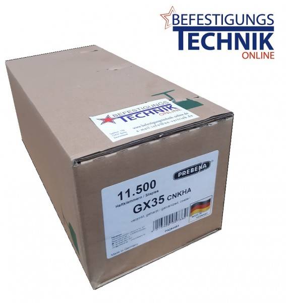 Prebena GX Klammern 35mm verzinkt Paslode S16 ZH-35 IM200/50 S200-S16 4200 S-16 11,5M KL-21 Pr