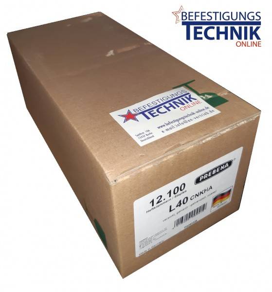 Prebena Klammern L 40mm CNK verzinkt 4C-L50 G5562 Bostitch S5 Senco N Würth 155 BEA KL-26 12,1M