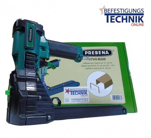 Prebena KTVH-B22D 19-22mm Luft Kartonverschlusshefter Hefter für B Klammer Bostitch DS-3522-E KL-07