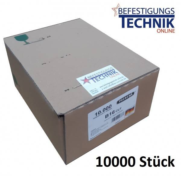 Klammern B16CLF 35×16mm für Verschlusshefter Prebena B KTVH-B19 BeA Packfix 10M KL-07