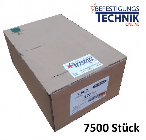 Klammern B22CLF 35×22mm für Verschlusshefter Prebena B 35 KTVH-B22D Bostitch DSA-3522-E 7,5M KL-07