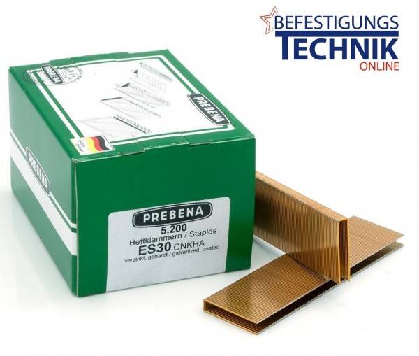5.200 Heftklammern Prebena ES30CNKHA verzinkt für 2XR-ES40 2P-ES40SDS KL-17 5,2M