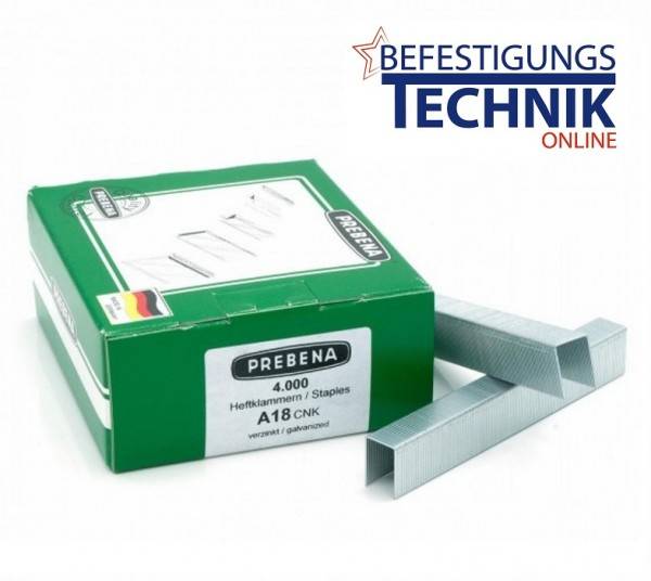 Prebena Klammern A18CNK A 80/18mm verzinkt für 1GP-A25 KL-01 4M