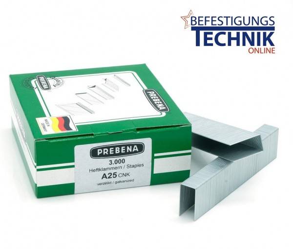 Prebena Klammern A25CNK A 80/25mm verzinkt für 1GP-A25 KL-01 3M