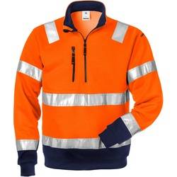 HI-VIS Sweatshirt 100134-271 Gr. 3XL orange / marine, 50% PES / 50% BW, (