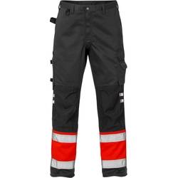 HI-VIS Bundhose 100979-396 Gr. C146 rot/schwarz, 65%PES/35%BW ca. 300 g/m², EN