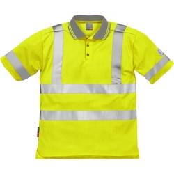 HI-VIS Poloshirt 111332-130 Gr. S gelb, 84% Polyester / 16% Baumwolle, (