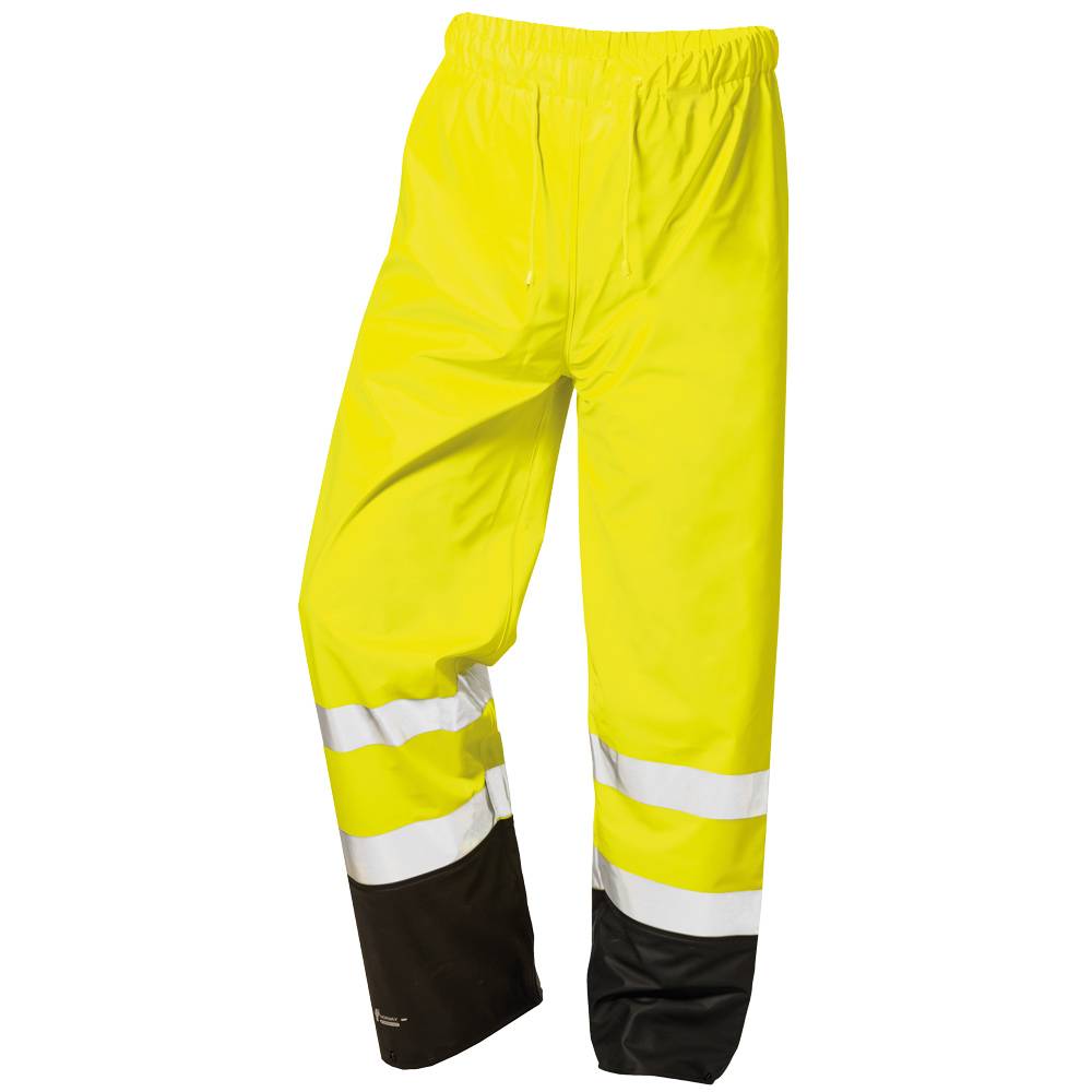 DIRK Warnschutz PU-Regenbundhose NORWAY, Gelb/Schwarz Gr.S