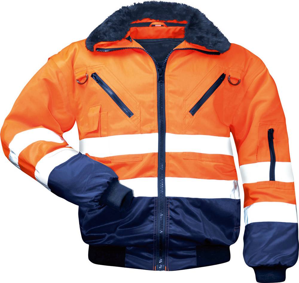 ERIK Warnschutz - Pilot - Jacke NORWAY Tex-Protector, Orange/Marine, Gr.S