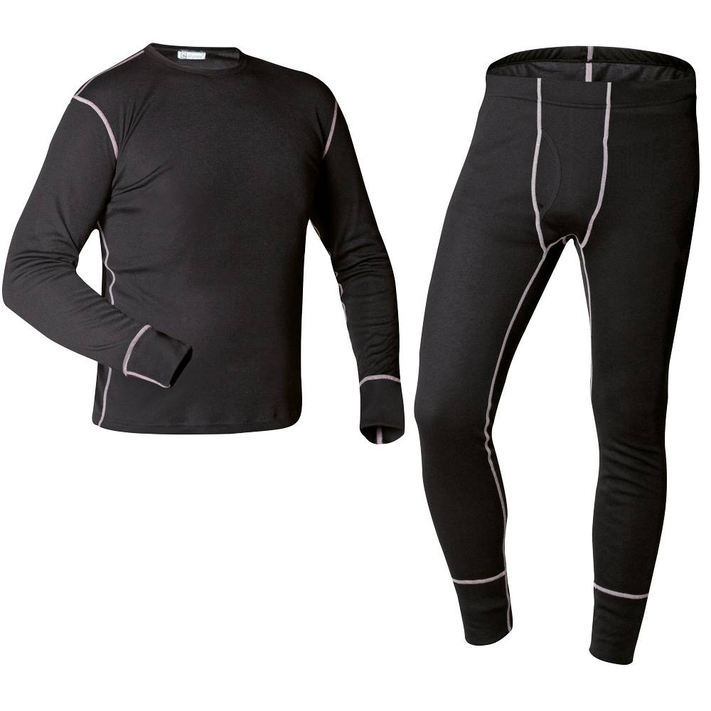 DELPHI Funktionsunterwäsche im Set ELYSEE® Baumwoll-Mischgewebe, Schwarz Gr.XS