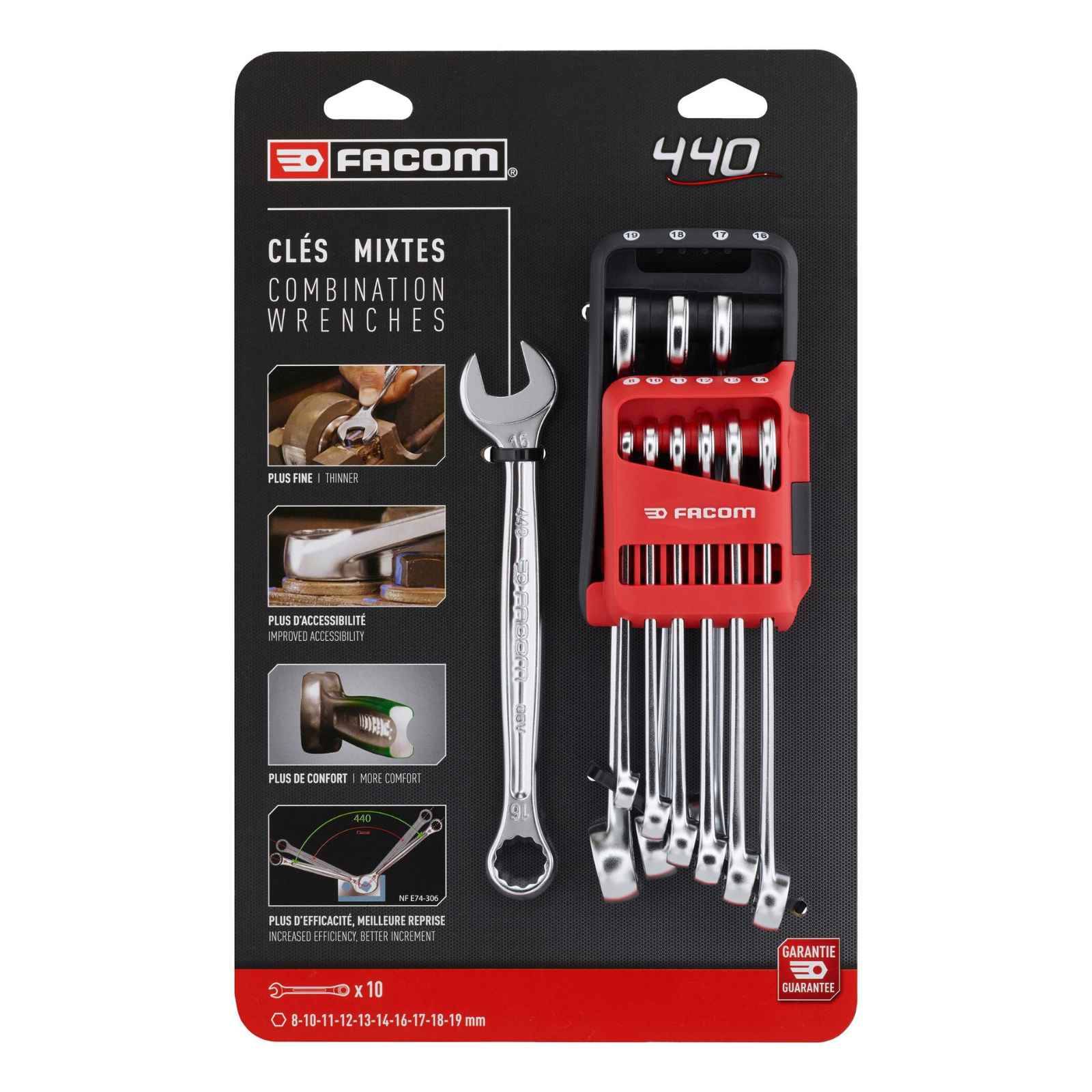 FACOM Ring-Maulschlüssel-Set 10-teilig