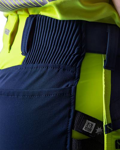Fristads High Vis Green Handwerker Stretchhose Damen Kl. 2 2664 GSTP - Warnschutz-Gelb/Schwarz/40 134239-196-40