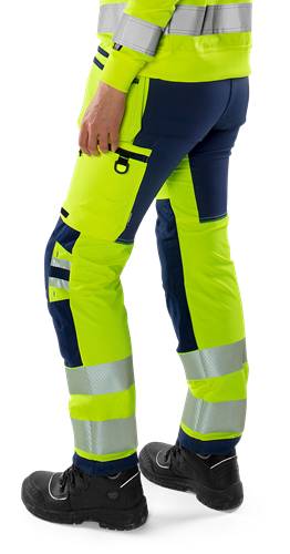 Fristads High Vis Green Handwerker Stretchhose Damen Kl. 2 2664 GSTP - Warnschutz-Gelb/Schwarz/40 134239-196-40