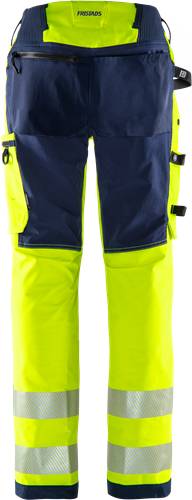 Fristads High Vis Green Stretchhose Damen Kl. 2 2665 GSTP - Warnschutz-Gelb/Marine/34 134241-171-34