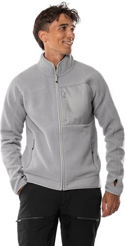 Fristads Argon Micro Webpelz-Fleecejacke - Hellgrau/S 300524-910-S