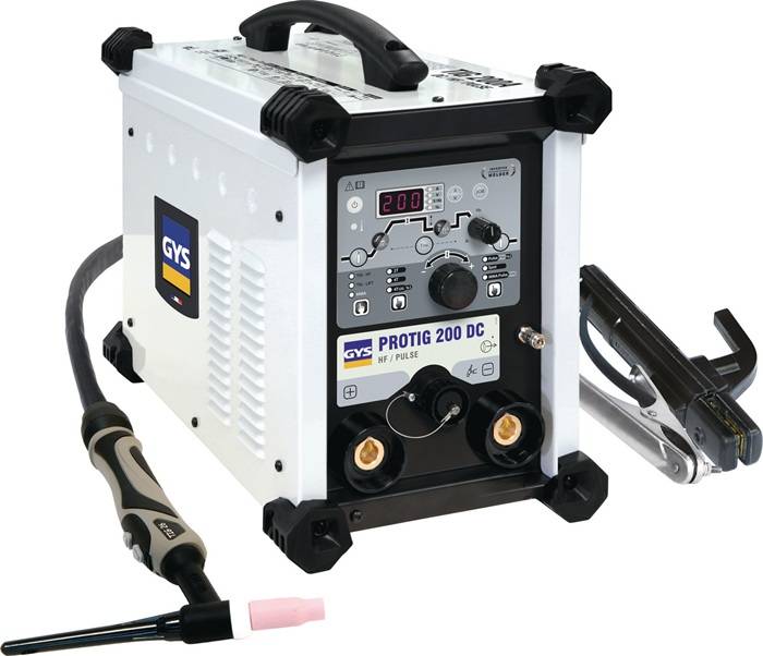 GYS 062009 TIG-Schweißanlage PROTIG 200 DC HF mit Zubehör 5-200 A gasgekühlt