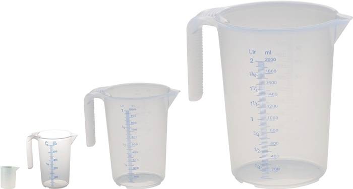 Messkannenset PP transp.Griff offen HÜNERSDORFF