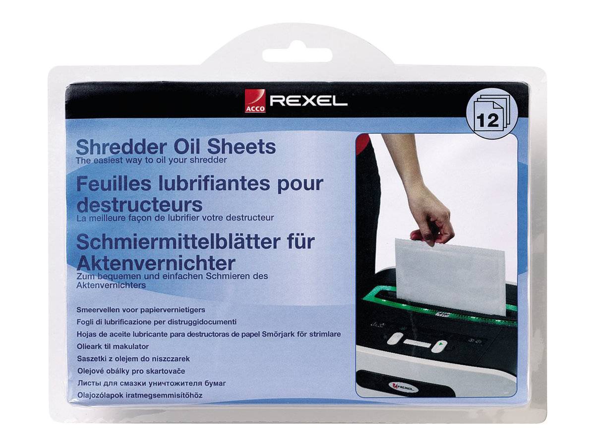 Rexel - Schredder-Ölblätter (Packung mit 12)